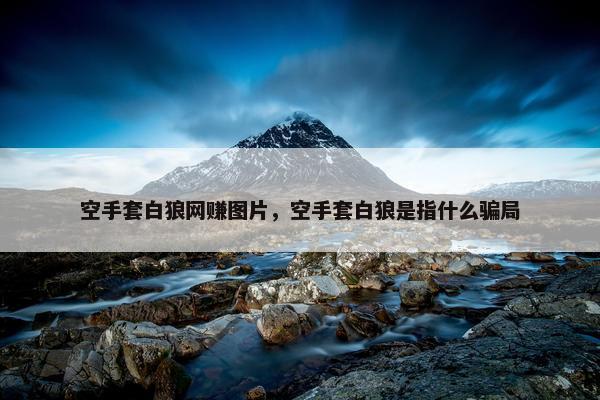 空手套白狼网赚图片，空手套白狼是指什么骗局