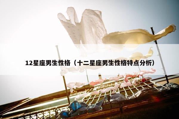 12星座男生性格（十二星座男生性格特点分析）