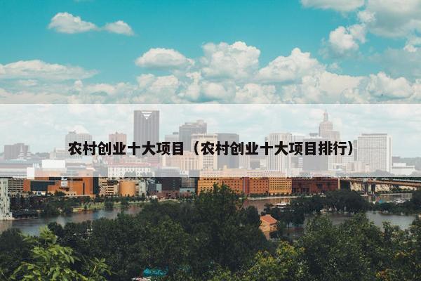 农村创业十大项目（农村创业十大项目排行）