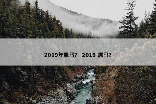 2019年属马？ 2019 属马？