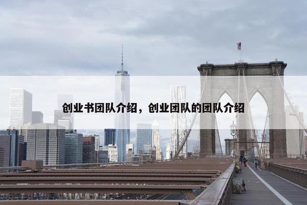 创业书团队介绍，创业团队的团队介绍