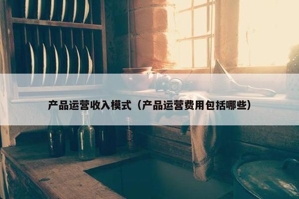 产品运营收入模式（产品运营费用包括哪些）