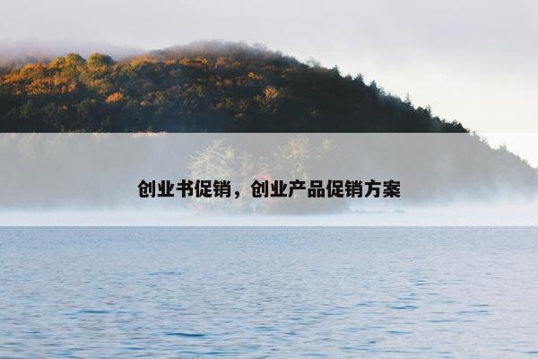 创业书促销，创业产品促销方案