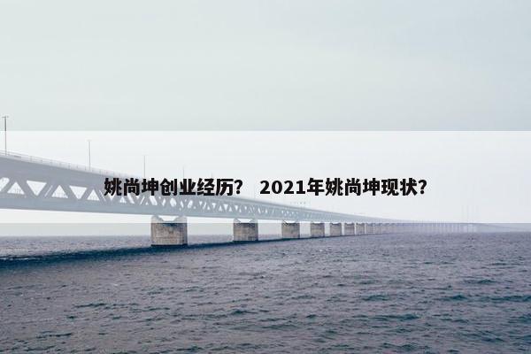 姚尚坤创业经历？ 2021年姚尚坤现状？