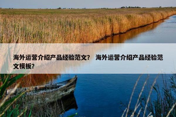 海外运营介绍产品经验范文？ 海外运营介绍产品经验范文模板？