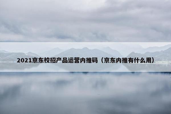 2021京东校招产品运营内推码（京东内推有什么用）