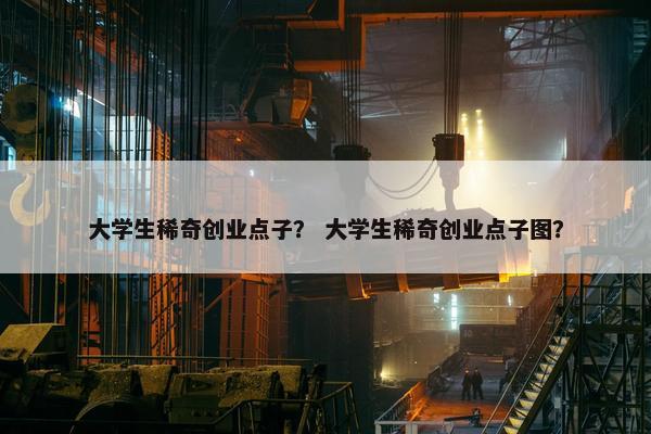 大学生稀奇创业点子？ 大学生稀奇创业点子图？