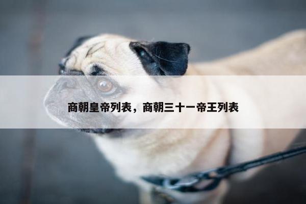 商朝皇帝列表，商朝三十一帝王列表