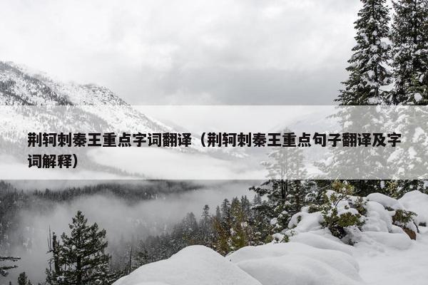 荆轲刺秦王重点字词翻译（荆轲刺秦王重点句子翻译及字词解释）