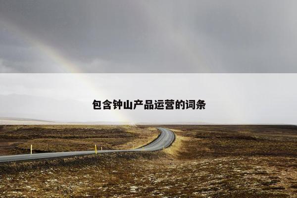 包含钟山产品运营的词条