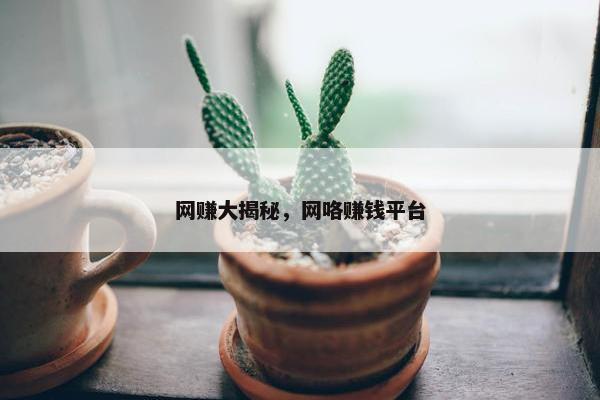 网赚大揭秘，网咯赚钱平台