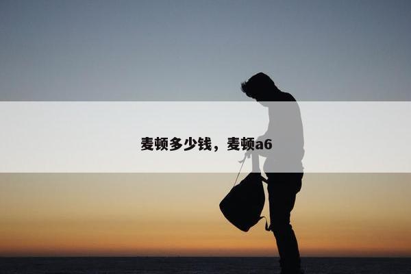 麦顿多少钱,麦顿a6 麦顿多少钱,麦顿a6