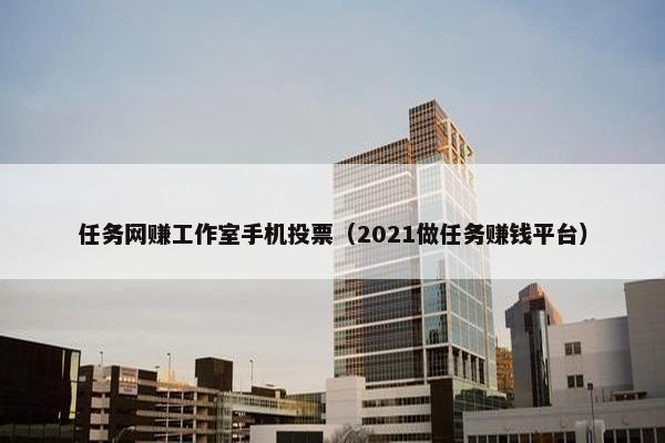 任务网赚工作室手机投票（2021做任务赚钱平台）