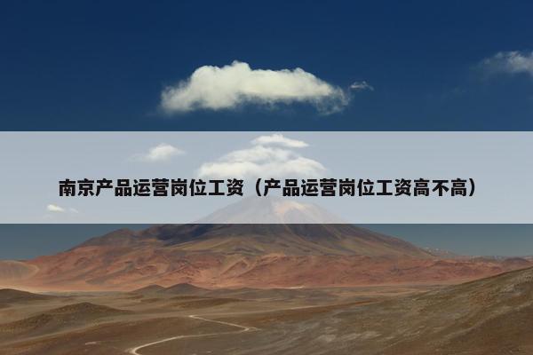 南京产品运营岗位工资（产品运营岗位工资高不高）