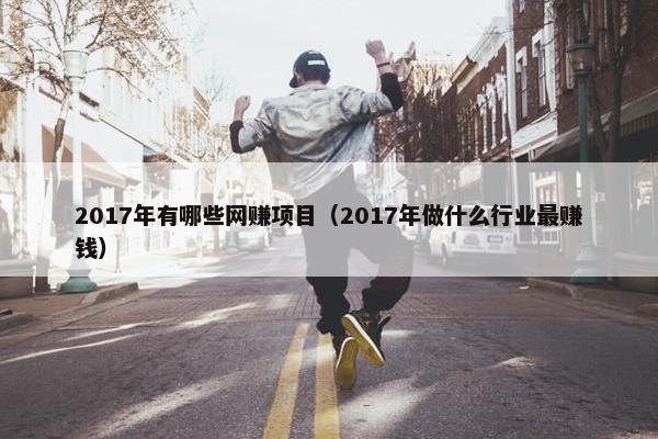2017年有哪些网赚项目（2017年做什么行业最赚钱）