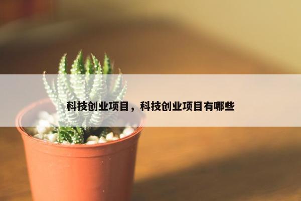 科技创业项目，科技创业项目有哪些