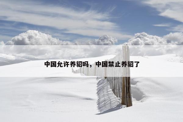 中国允许养貂吗，中国禁止养貂了
