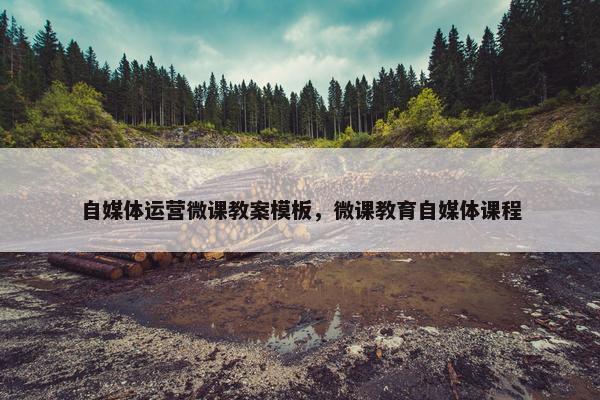 自媒体运营微课教案模板，微课教育自媒体课程