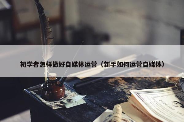 初学者怎样做好自媒体运营（新手如何运营自媒体）