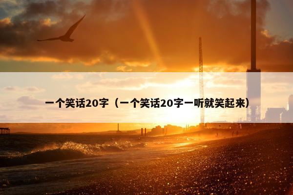 一个笑话20字（一个笑话20字一听就笑起来）