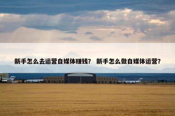 新手怎么去运营自媒体赚钱? 新手怎么做自媒体运营? 新手怎么去运营自媒体赚钱? 新手怎么做自媒体运营?