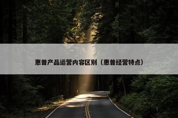 惠普产品运营内容区别（惠普经营特点）