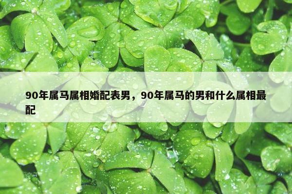 90年属马属相婚配表男，90年属马的男和什么属相最配