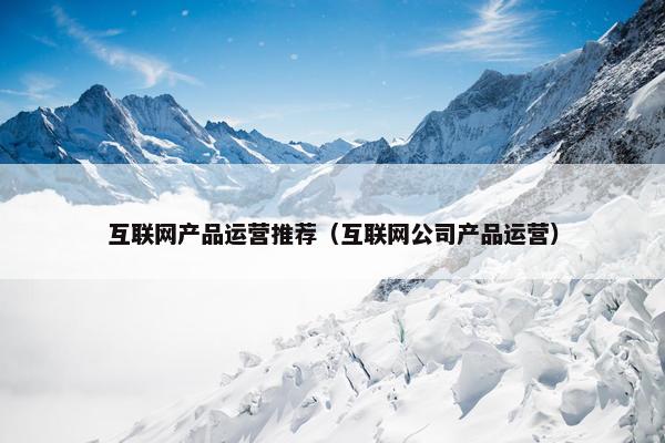 互联网产品运营推荐（互联网公司产品运营）