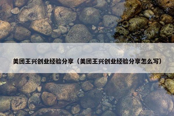 美团王兴创业经验分享（美团王兴创业经验分享怎么写）