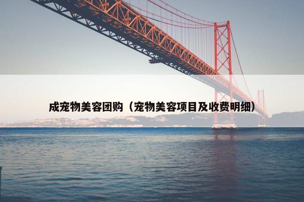 成宠物美容团购（宠物美容项目及收费明细）