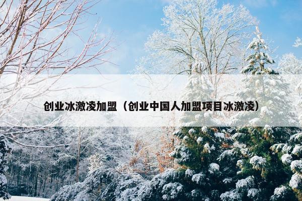 创业冰激凌加盟（创业中国人加盟项目冰激凌）
