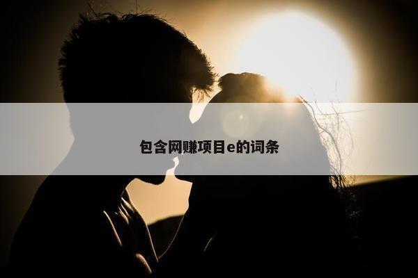 包含网赚项目e的词条