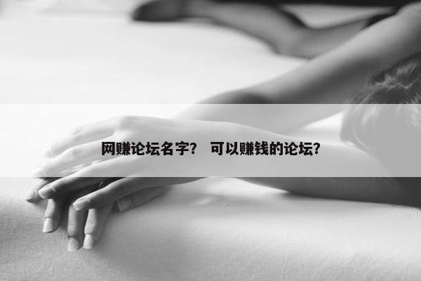 网赚论坛名字？ 可以赚钱的论坛？
