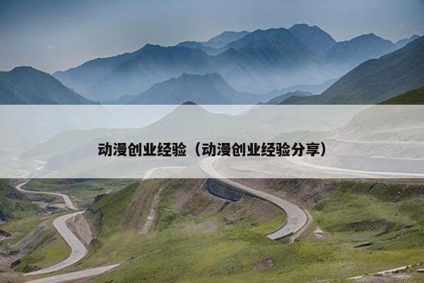 动漫创业经验（动漫创业经验分享）