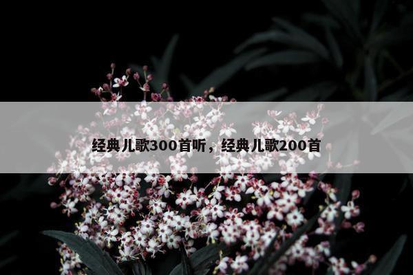 经典儿歌300首听，经典儿歌200首