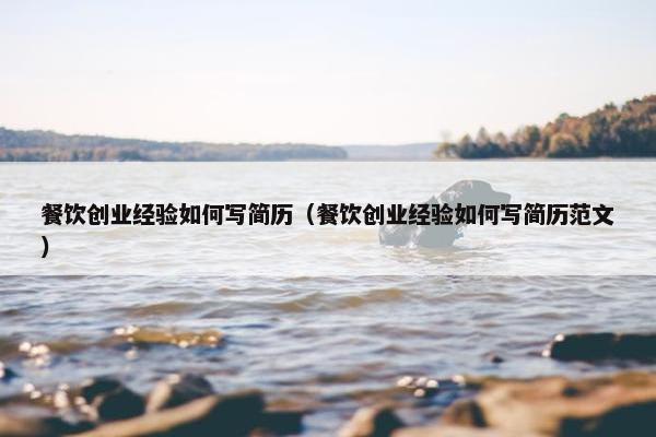 餐饮创业经验如何写简历（餐饮创业经验如何写简历范文）