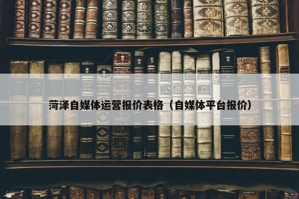 菏泽自媒体运营报价表格（自媒体平台报价）