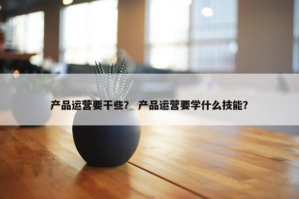 产品运营要干些？ 产品运营要学什么技能？