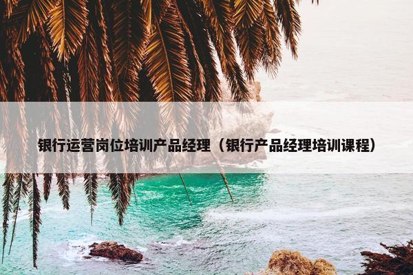 银行运营岗位培训产品经理（银行产品经理培训课程）