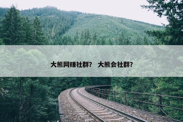 大熊网赚社群？ 大熊会社群？