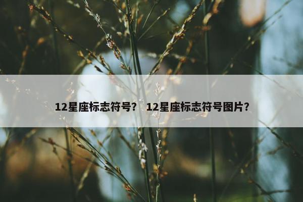 12星座标志符号？ 12星座标志符号图片？
