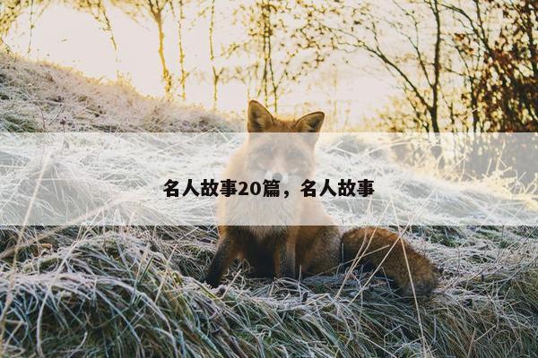 名人故事20篇，名人故事