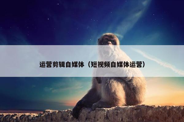 运营剪辑自媒体（短视频自媒体运营）