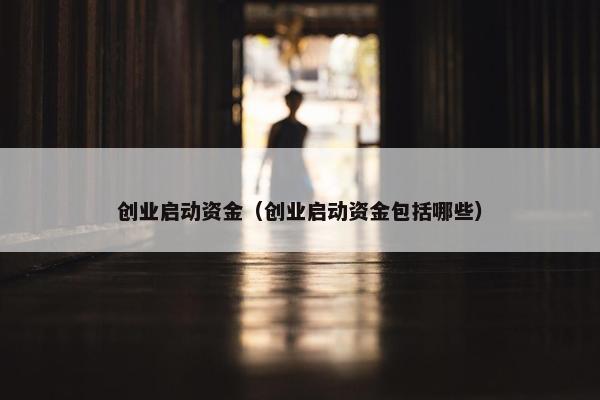 创业启动资金（创业启动资金包括哪些）