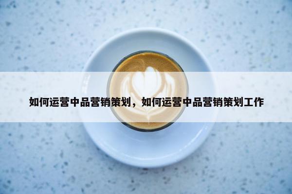 如何运营中品营销策划，如何运营中品营销策划工作