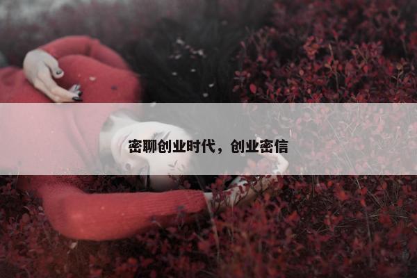 密聊创业时代，创业密信