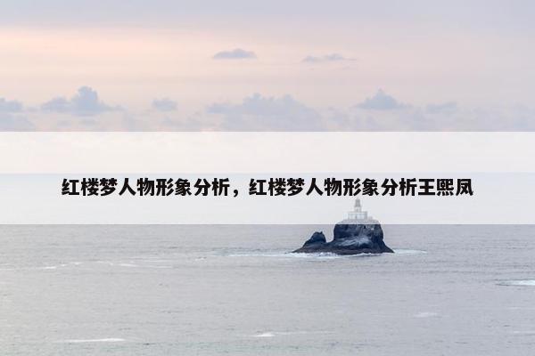 红楼梦人物形象分析，红楼梦人物形象分析王熙凤