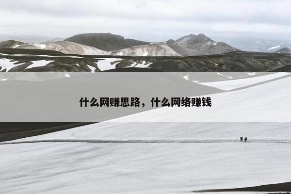 什么网赚思路，什么网络赚钱