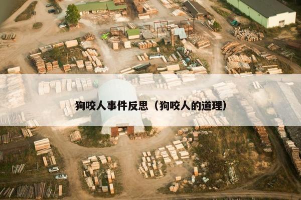 狗咬人事件反思（狗咬人的道理）