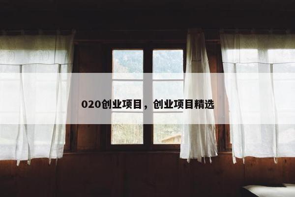 020创业项目，创业项目精选